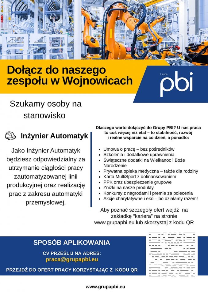 Ogłoszenie - Grupa PBI